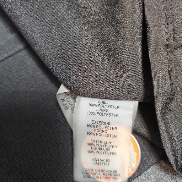 Calvin Klein Black Long Sleeve Pleated Chiffon Blouse Size Large Women's - Picture 8 of 10